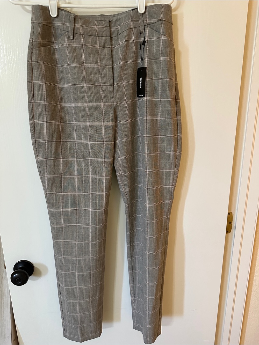 Express Gray Plaid Trousers like new